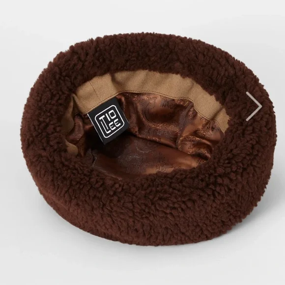 Women's Brown Fleece Hat - Picture 2 of 9